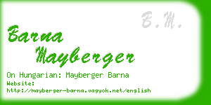 barna mayberger business card